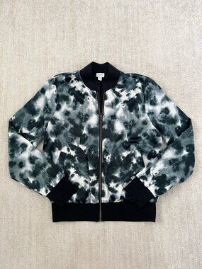 Evereve Peyton Jensen Melody Tie Dye Zip Up Bomber Jacket S